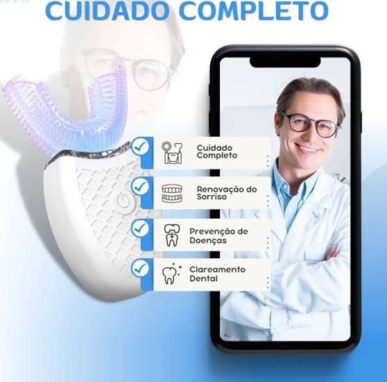 Escova de dentes elétrica inteligente 360° Limpeza automática e branqueamento!!! Limpeza dental profissional em casa!!!